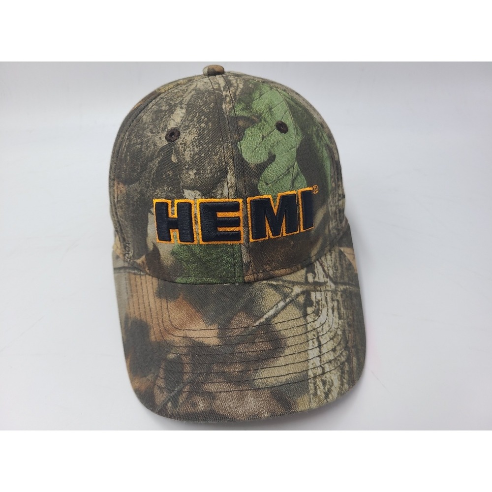 Vintage Dodge Ram Hemi Camo Drew Pearson‎ Marketing Adjustable Hat Cap Men Brown